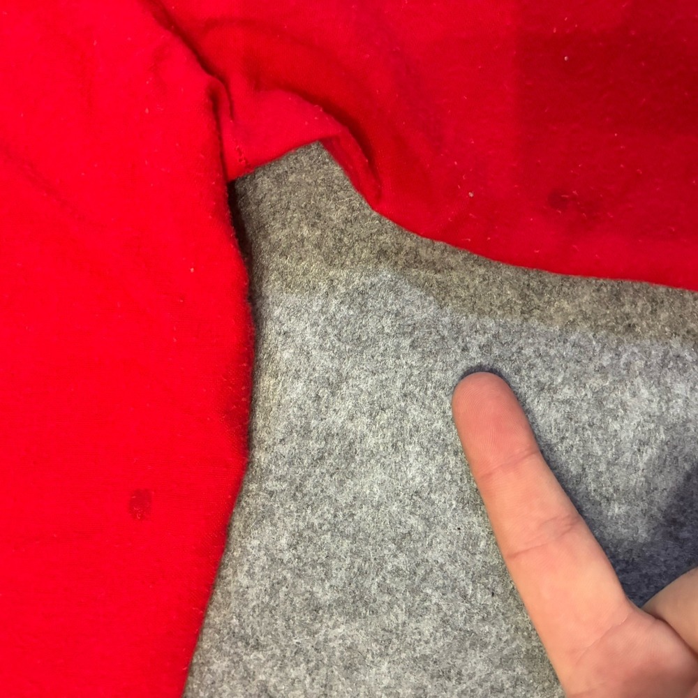 Vtg 70s Sears Roebuck Perma Prest Red Flannel Work Shirt Utility Mens L USA Made - Picture 4 of 7